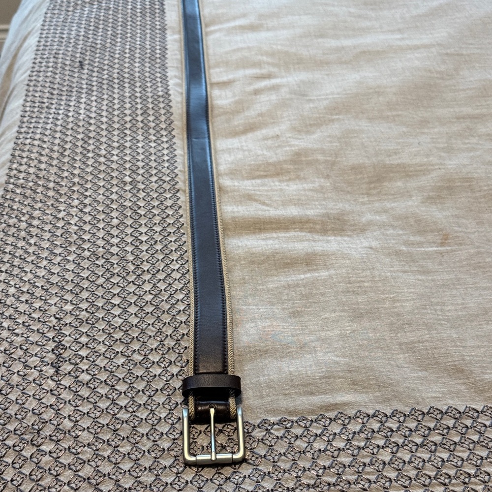 Target Beige and Brown Belt with Silver Buckle